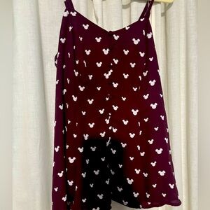 Torrid Mickey Mouse fit and flare camo tank size 00/L